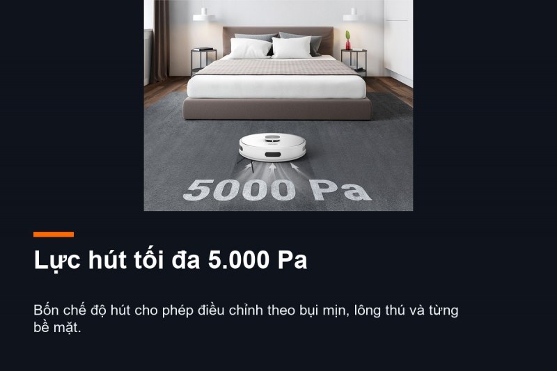 Hitachi RV-X20P - Lực hút tối đa 5.000 Pa