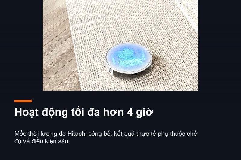 Hitachi RV-X20P - Hoạt động tối đa hơn 4 giờ