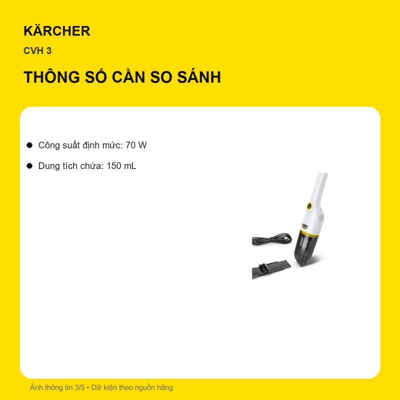 Hai chế độ hút Kärcher CVH 3