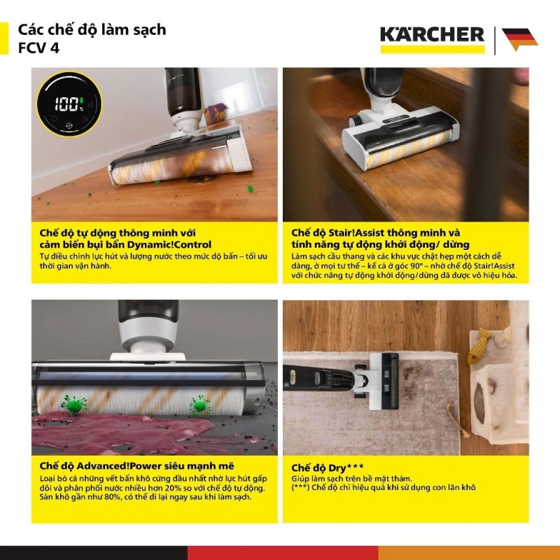 Karcher FCV 4 - Stair Assist thay đổi thao tác, không biến máy thành thiết bị nhẹ