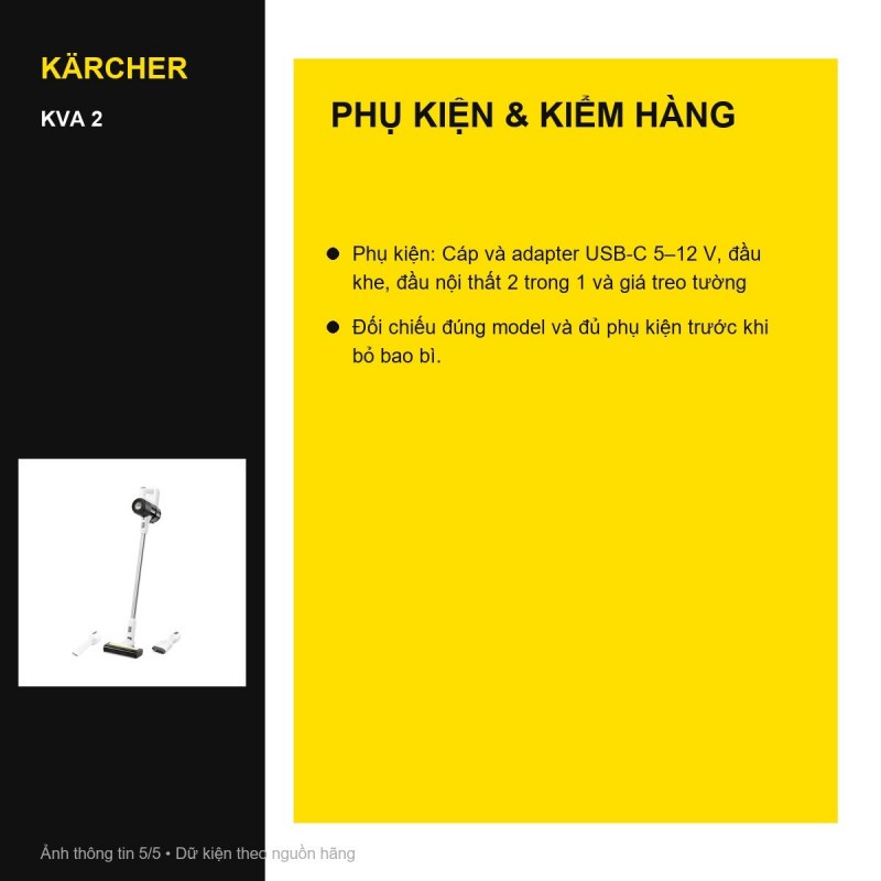 Sạc USB-C và giá treo Kärcher KVA 2