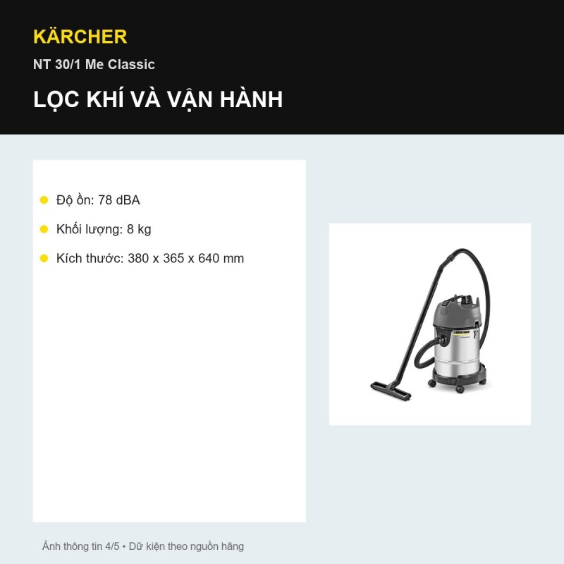 Đầu hút sàn khô ướt 360 mm Kärcher NT 30/1 Me Classic CN