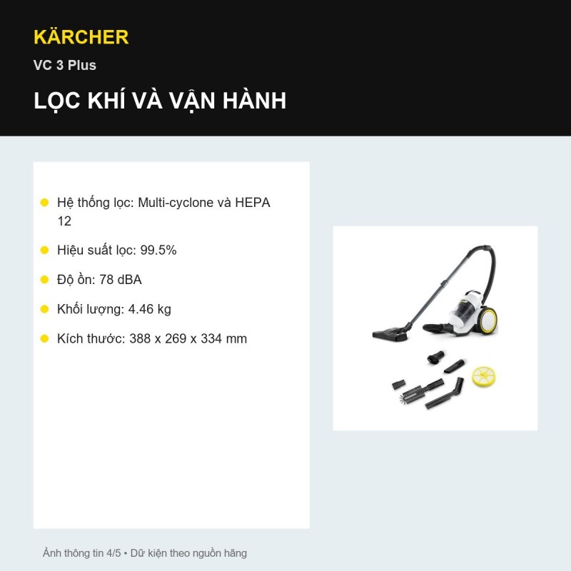 Bộ lọc HEPA 12 Kärcher VC 3 Plus