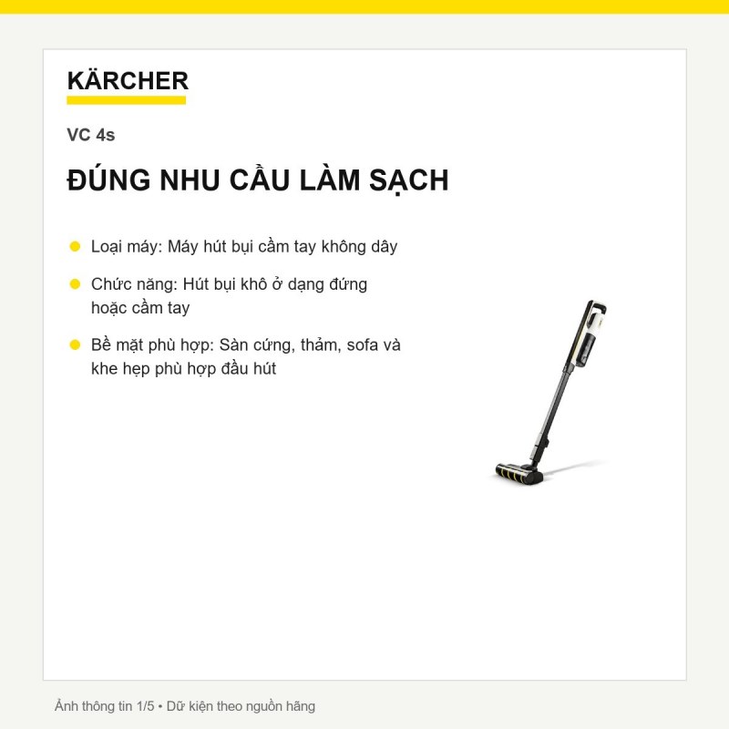 Máy hút bụi không dây Kärcher VC 4s