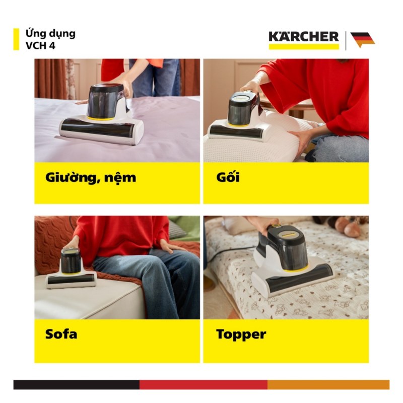Karcher VCH 4 UVClean - Giường nệm, gối, sofa và topper cần cách tiếp cận khác nhau