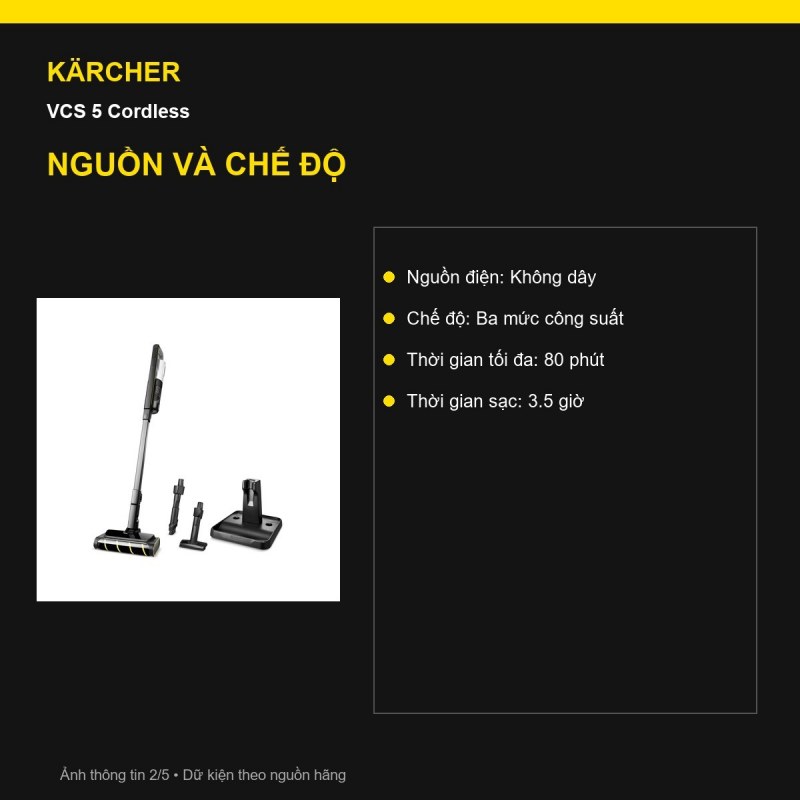 Đầu lăn kép Kärcher VCS 5 Cordless
