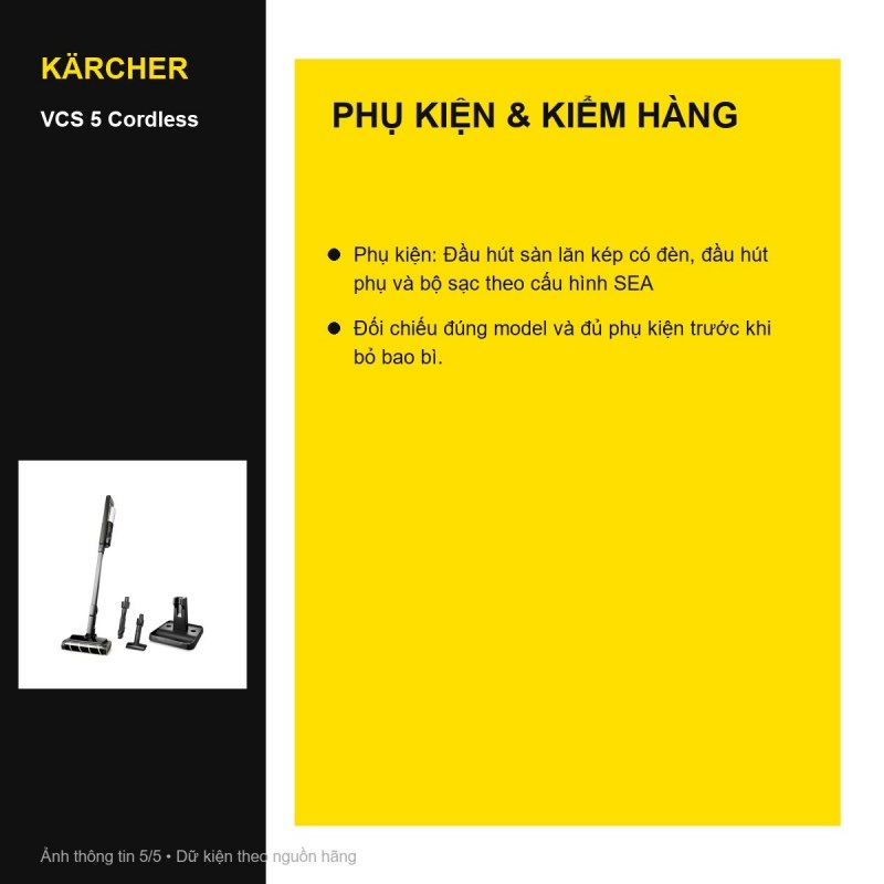 Trạm sạc Kärcher VCS 5 Cordless