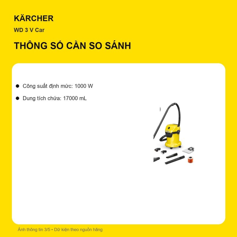 Đầu hút khe dài 350 mm Kärcher WD 3 V Car