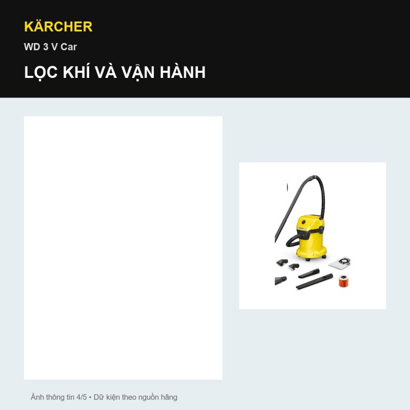 Bàn chải mềm và cứng Kärcher WD 3 V Car