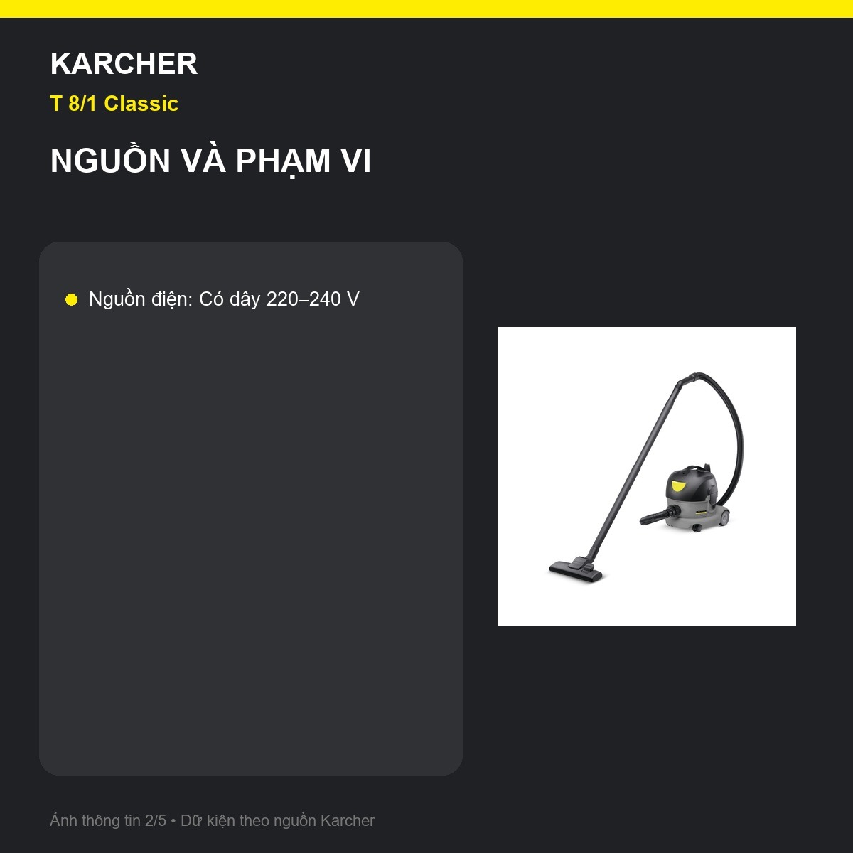 Bộ đầu hút Kärcher T 8/1 Classic
