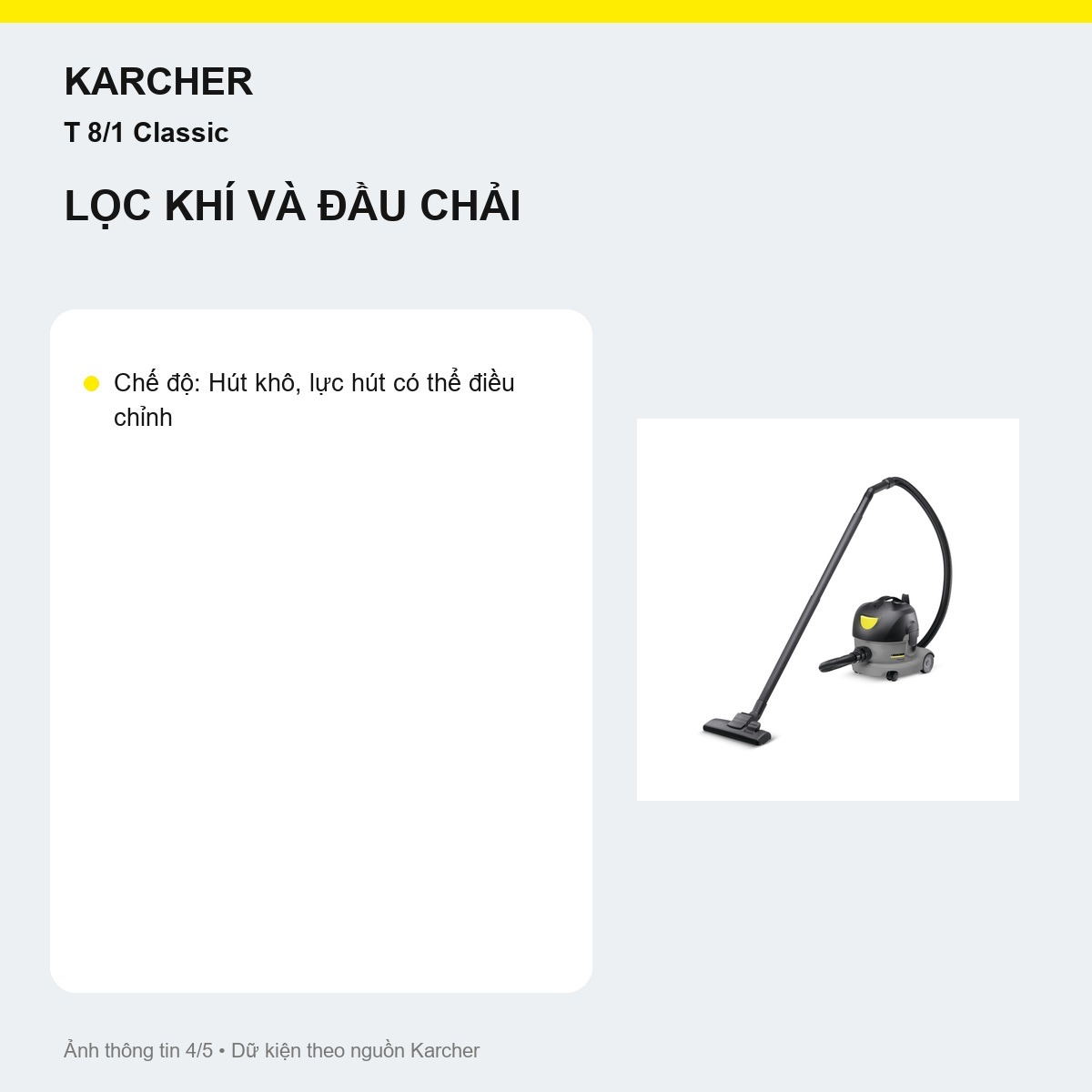 Lọc chính tròn Kärcher T 8/1 Classic