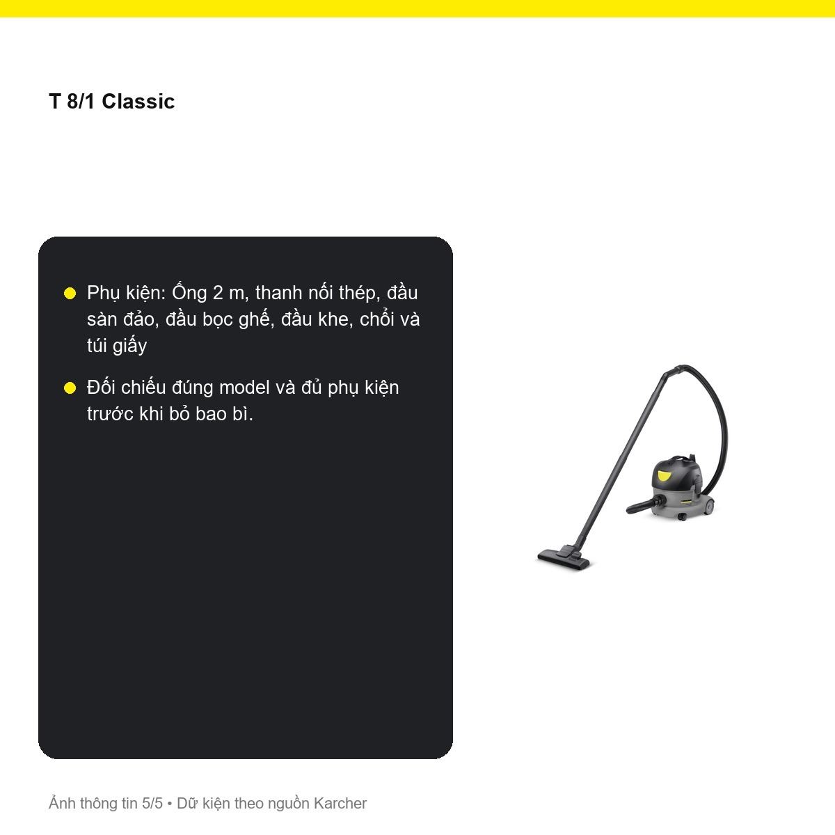 Khoang phụ kiện Kärcher T 8/1 Classic