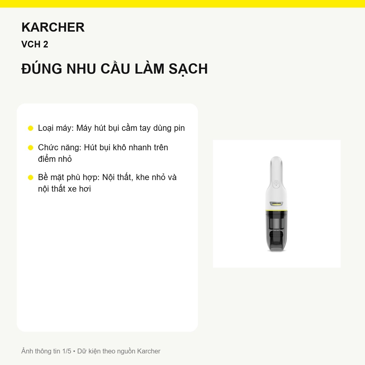 Máy hút bụi cầm tay Kärcher VCH 2