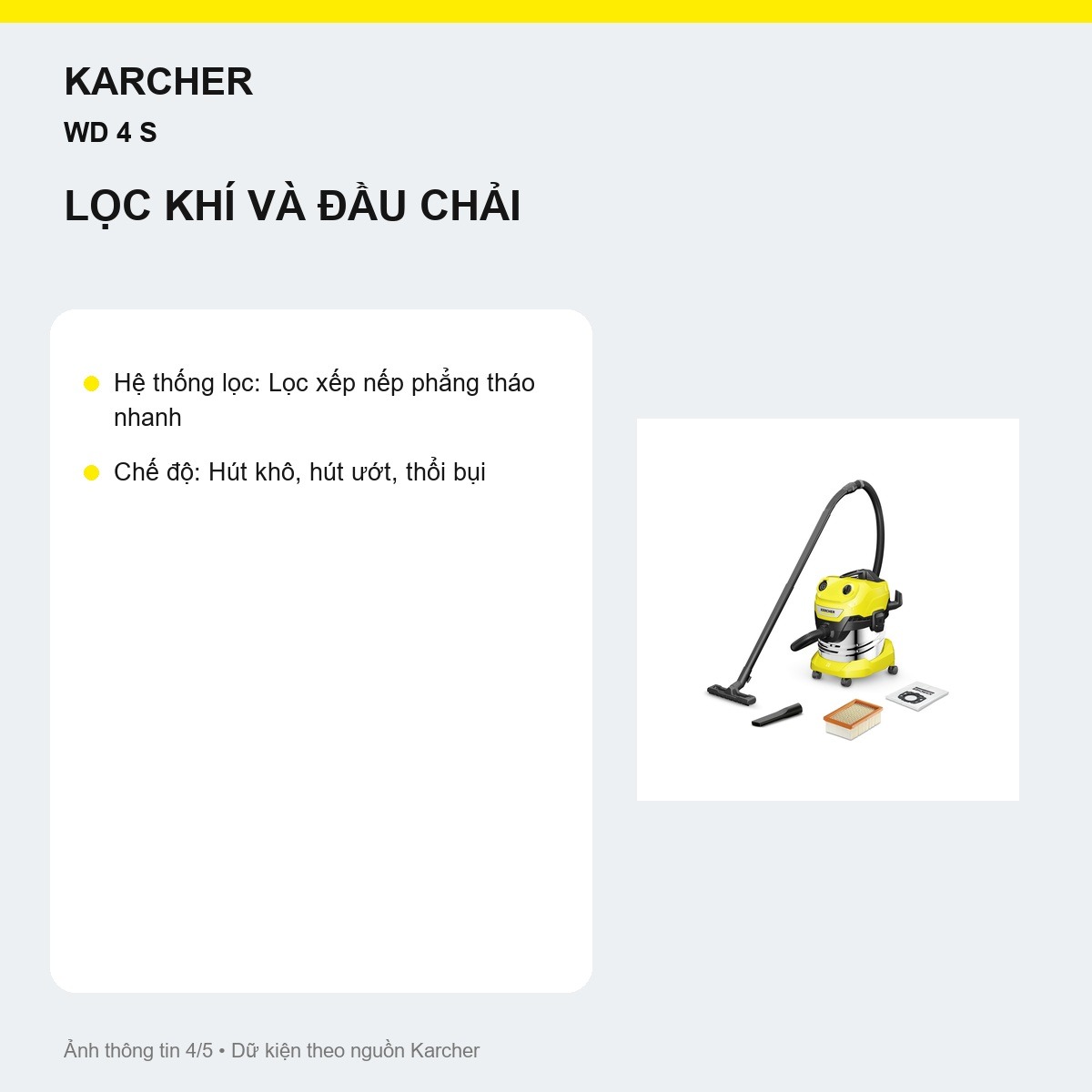Thùng inox 20 lít Kärcher WD 4 S