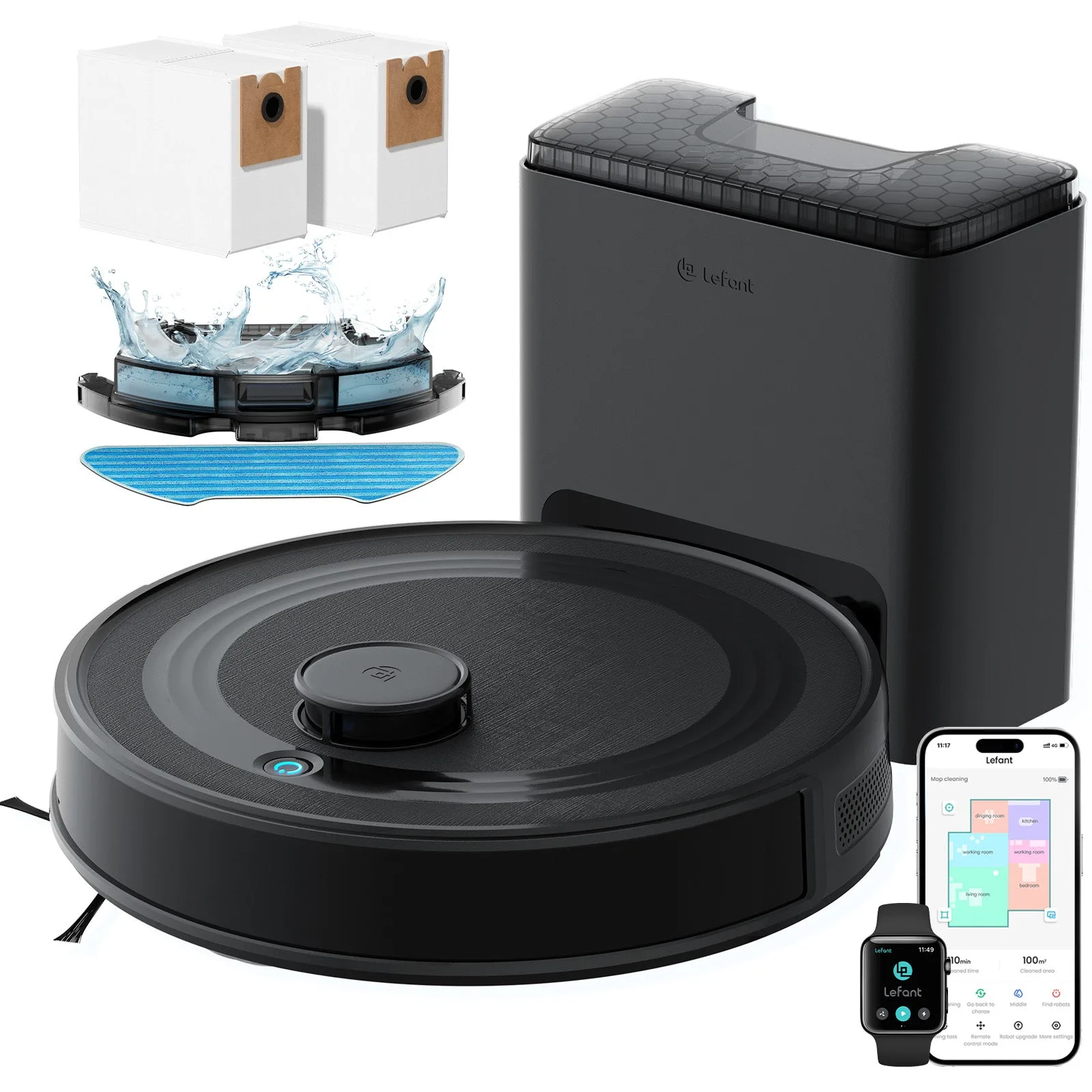Robot hút bụi lau nhà Lefant M2 Plus