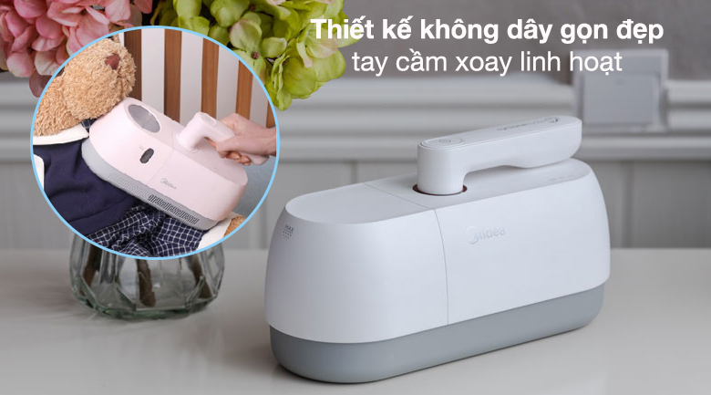 Midea MVC-BC5UV - Pin 2.000 mAh tạo một ca khoảng 20 phút