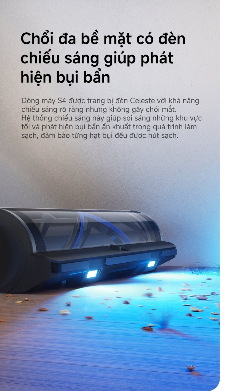 Đèn chiếu bụi trên đầu đa bề mặt MOVA S4 Detect