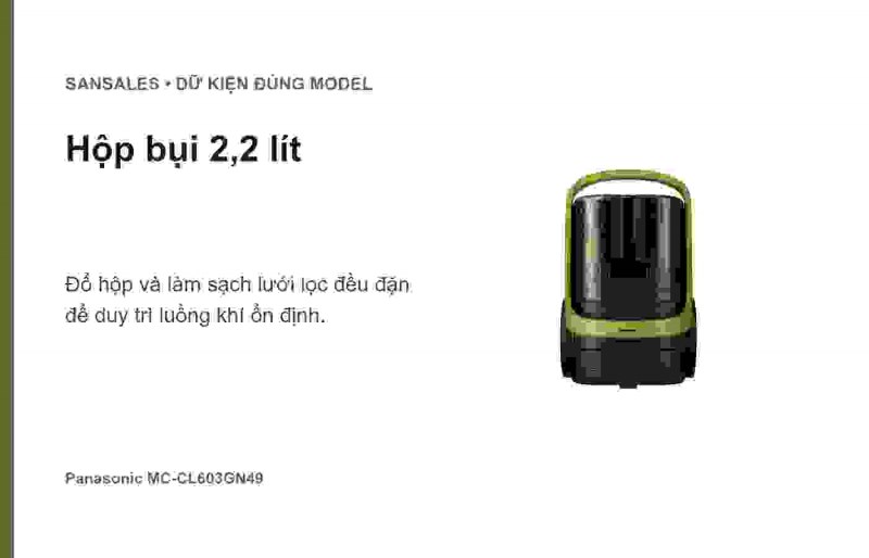 Cần B của đầu thảm Panasonic MC-CL603GN49