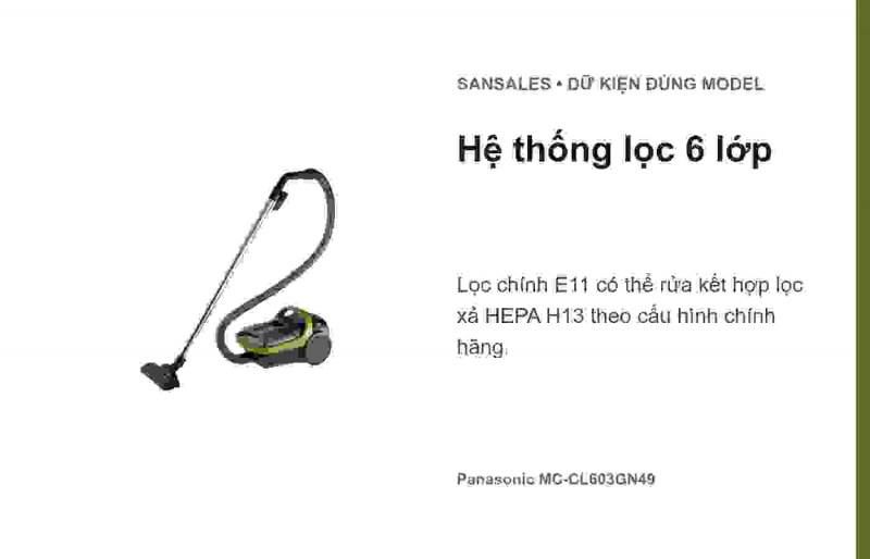 Cần A của đầu sàn Panasonic MC-CL603GN49