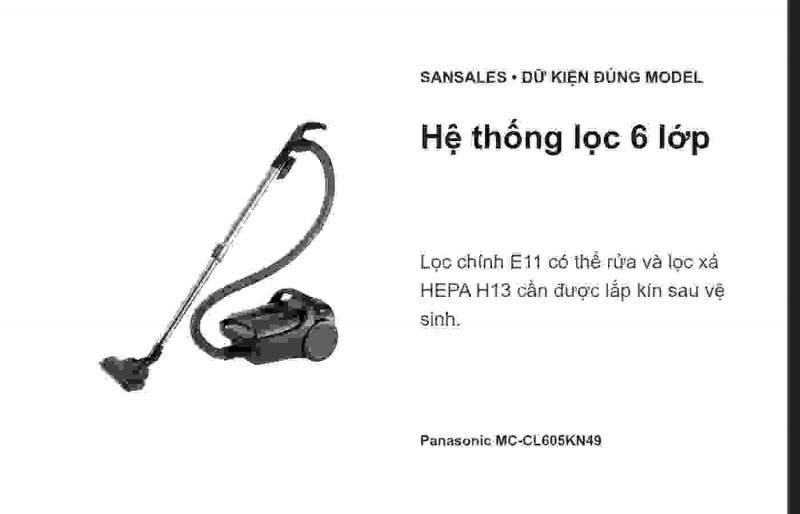 Đầu hút rèm Panasonic MC-CL605KN49