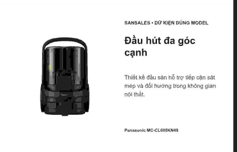 Đầu hút khe Panasonic MC-CL605KN49
