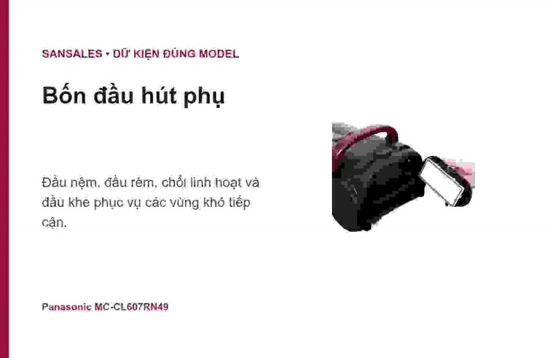 Núm điều chỉnh công suất Panasonic MC-CL607RN49