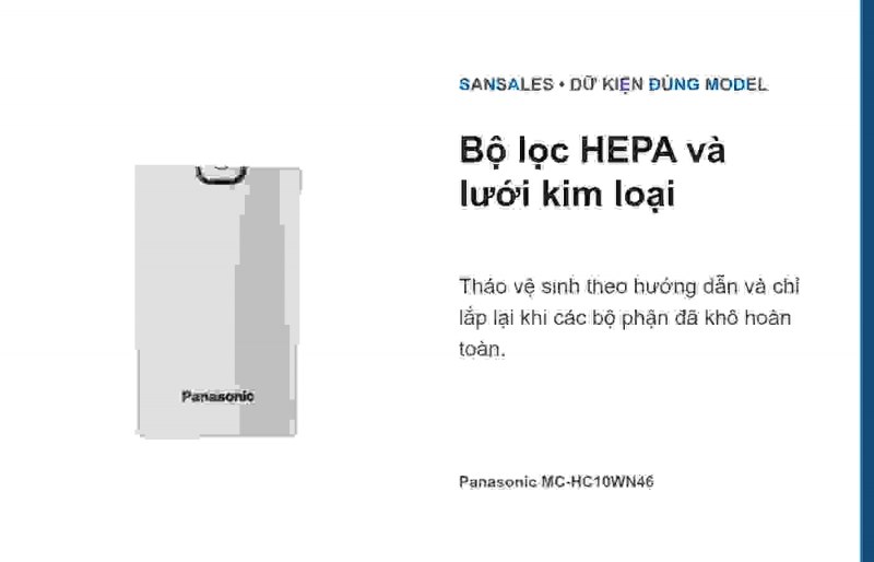 Chổi quét bụi Panasonic MC-HC10WN46