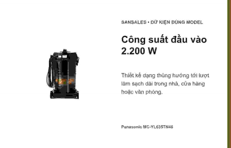 Dây nguồn 8 mét của Panasonic MC-YL635TN46
