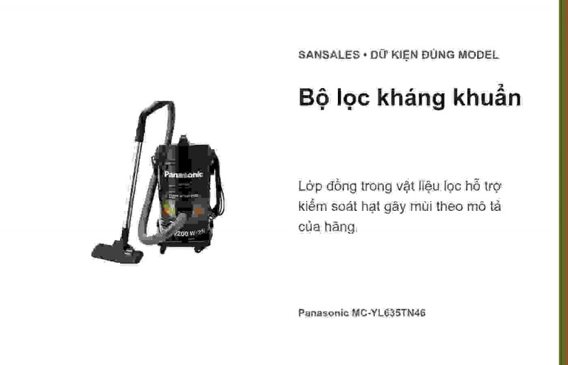 Bộ đầu hút Panasonic MC-YL635TN46