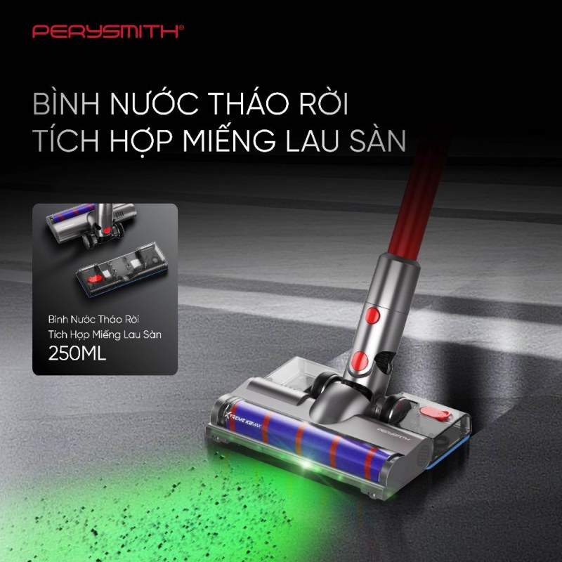 PerySmith K2MAX-II - Bình nước 250 ml tạo một chặng lau riêng