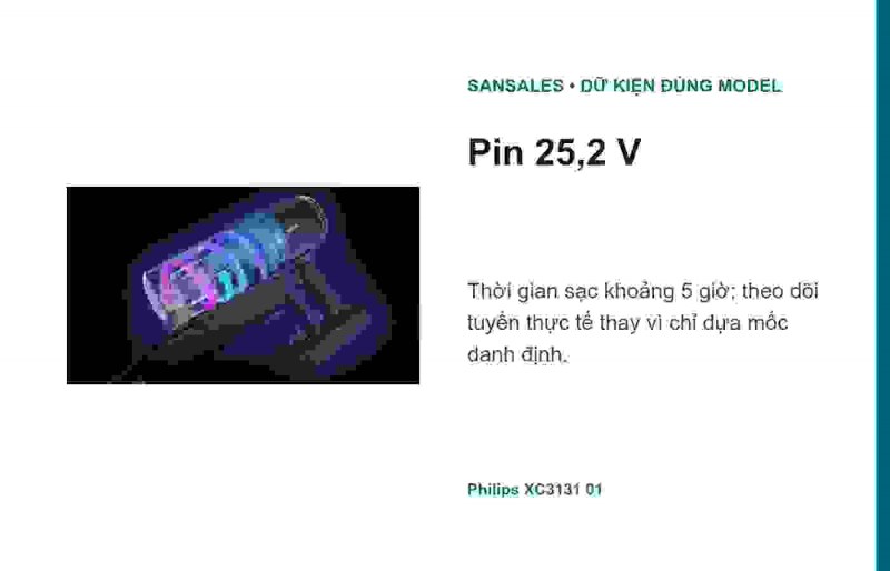 Đầu hút có đèn LED của Philips XC3131/01