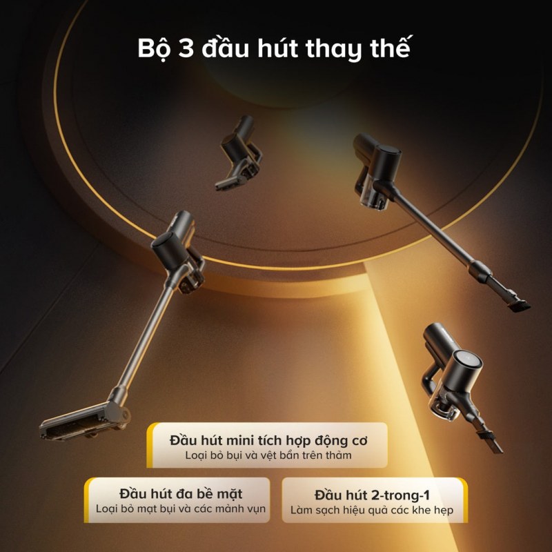 Roborock F25 ACE Combo - 20.000 Pa cho lau hút, 25.000 Pa cho thân hút khô