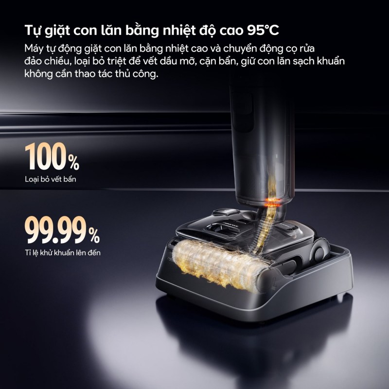 Roborock F25 ACE Pro - Giặt và sấy 95°C là chu trình chăm máy, không phải phun 95°C lên sàn