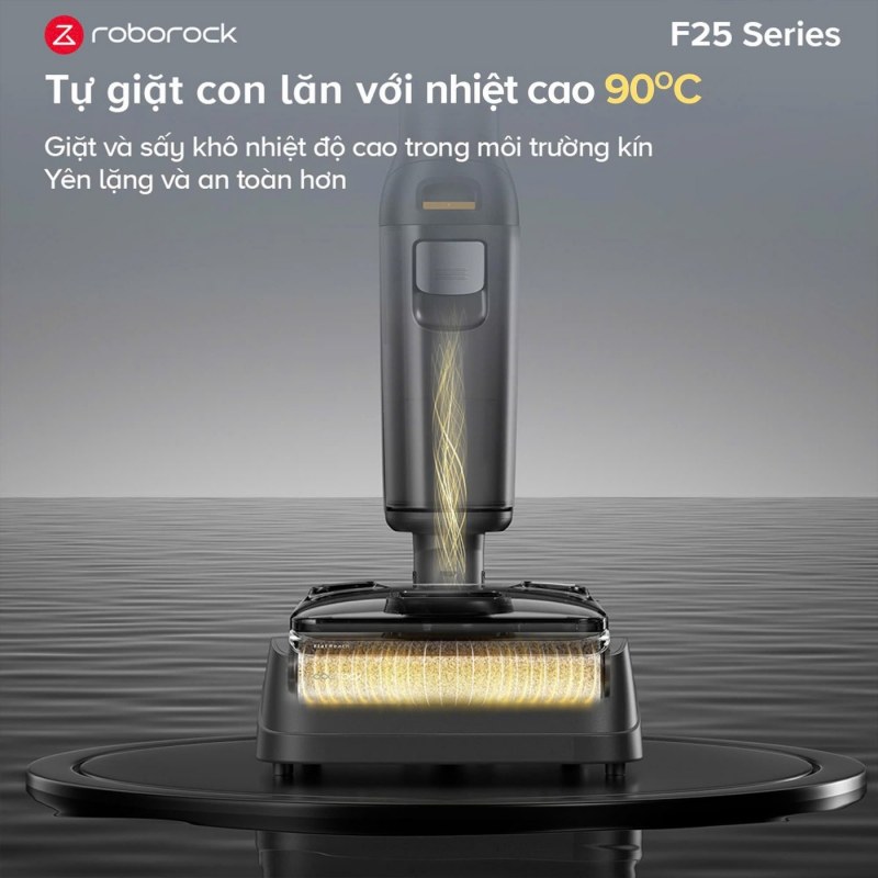 Roborock F25 ACE - Tự giặt, sấy nhiệt cao và thông báo bảo trì tạo vòng khép kín