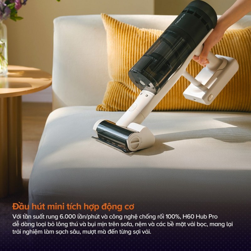 Roborock H60 Hub Pro - Dấu chân 289 × 289 mm cần thêm không gian thao tác phía trước