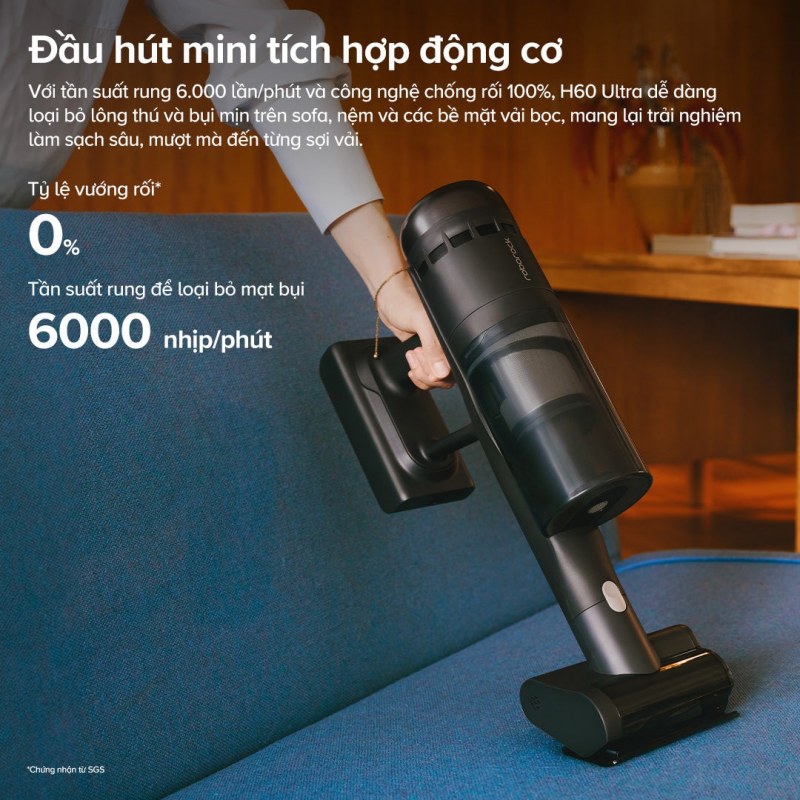 Roborock H60 Ultra - Khớp gập chỉ tạo lợi thế khi Ultra đang dùng đầu sàn