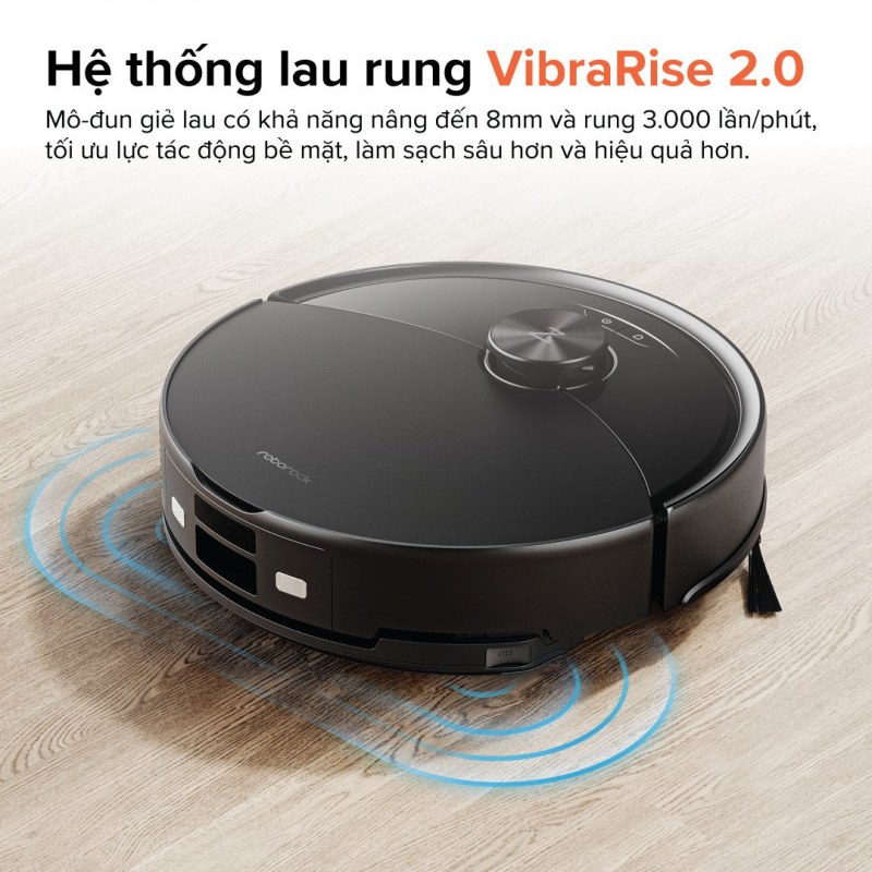 Hệ thống lau rung VibraRise 2.0 của Roborock Q10 VF Plus