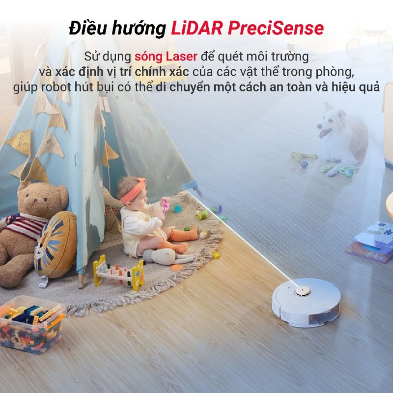 PreciSense LiDAR dẫn hướng cho Roborock Q8 Max