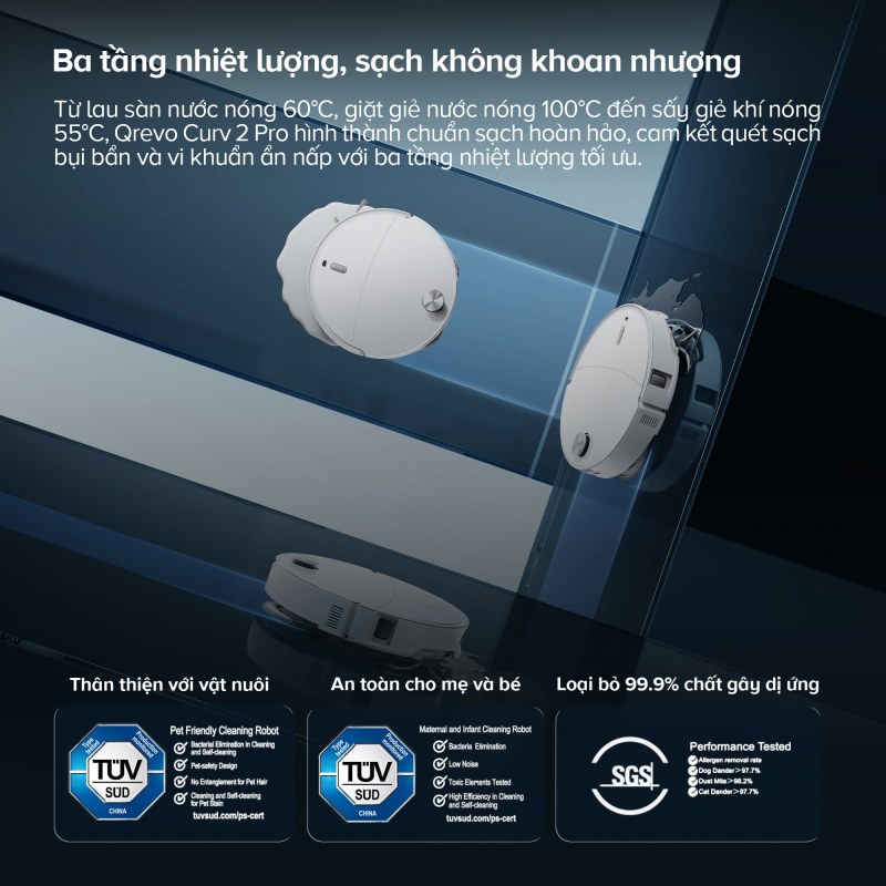Tính năng 1 của Robot hút bụi Roborock Qrevo Curv 2 Pro