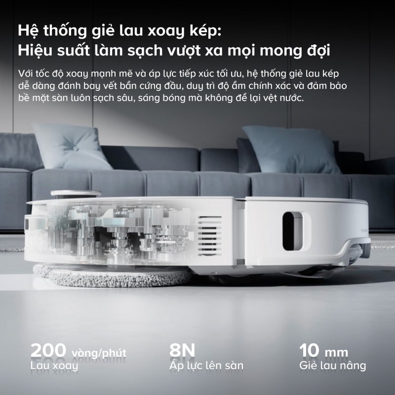 Tính năng 2 của Robot hút bụi Roborock Qrevo EdgeT