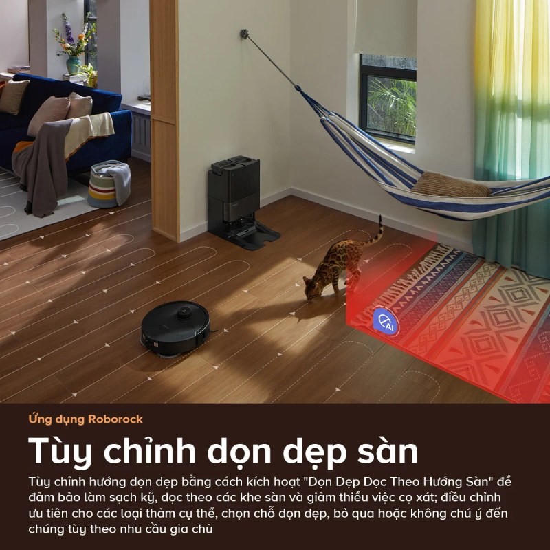 Ứng dụng Roborock tùy chỉnh hướng làm sạch cho Qrevo Master