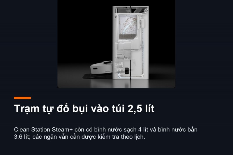Cấu trúc tự đổ bụi của trạm Samsung VR7MD96514G/SV