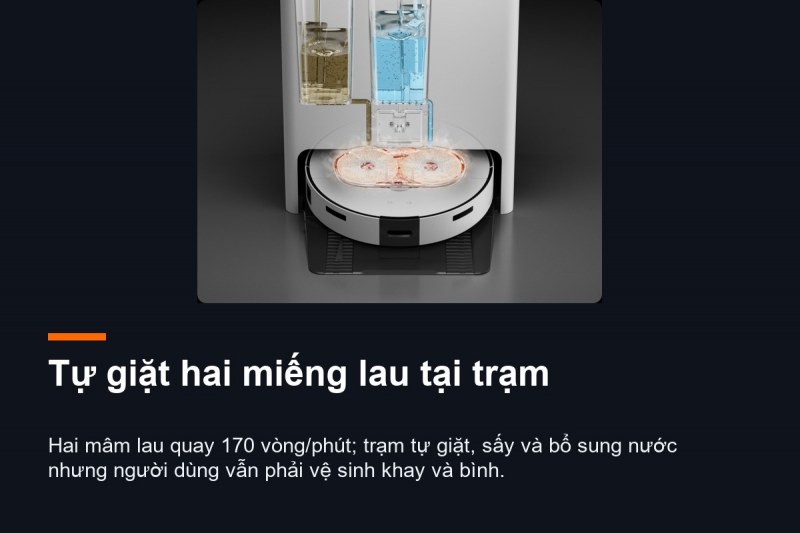 Trạm tự giặt hai miếng lau Samsung VR7MD96514G/SV
