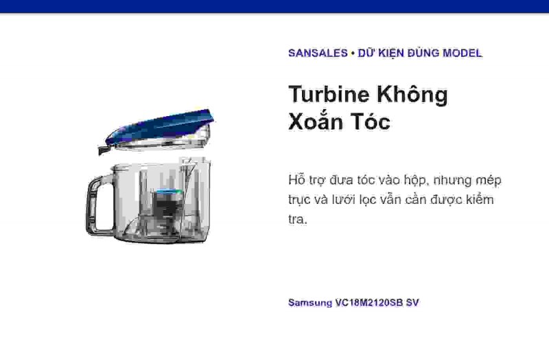 Thân máy hút bụi Samsung VC18M2120SB/SV