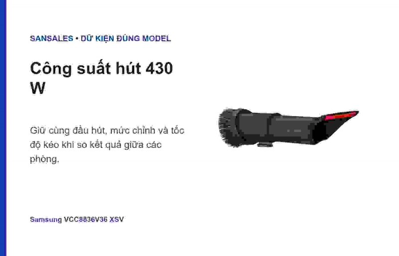 Hộp Super Twin Chamber của Samsung VCC8836V36/XSV