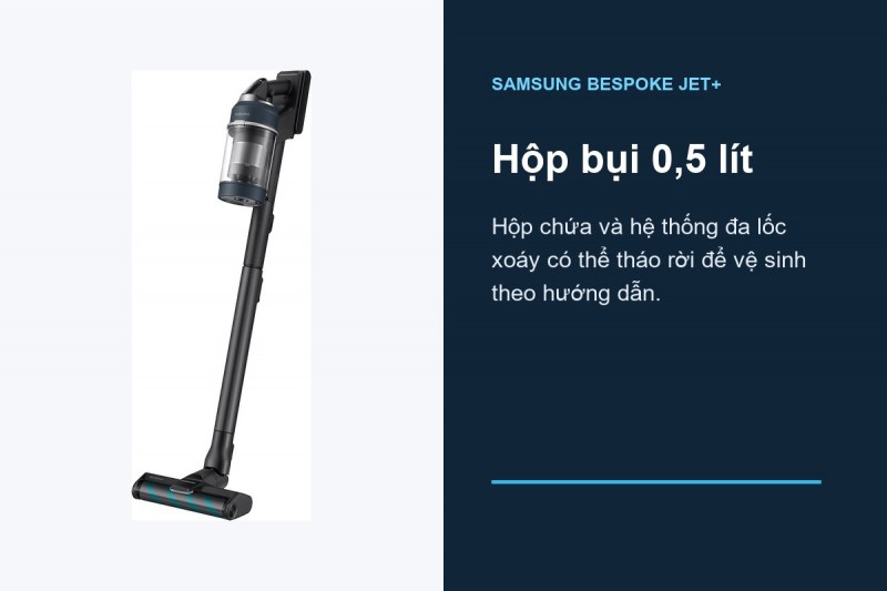 Samsung VS20B95993B/SV - Hộp 0,5 lít đặt giới hạn cho nhịp bảo dưỡng
