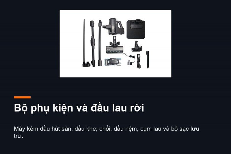 Sharp EC-SG94V-B - Đầu lau rời nên dùng sau khi tuyến hút đã hoàn tất