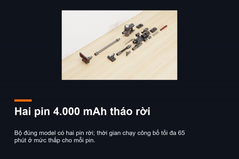 Sharp EC-SV28V-B - Hai pin tạo hai lượt dọn, không xóa giới hạn công suất