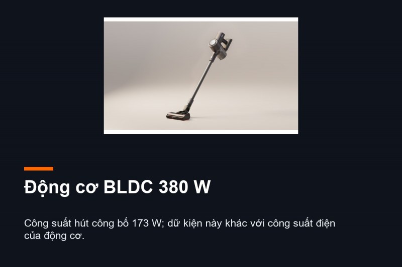 Sharp EC-SV28V-B - 380 W BLDC và công suất hút 173 W là hai đại lượng khác nhau