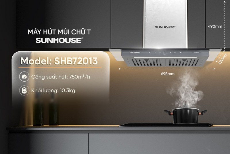 Máy hút mùi Sunhouse SHB72013
